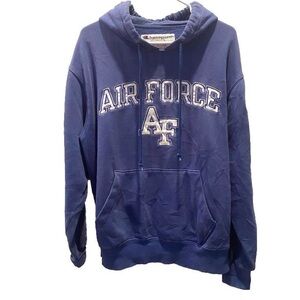 Champion Blue Air Force Falcons Hoodie Y2K